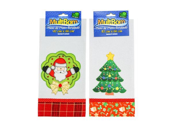 Pano de Prato Bordado MultBom 41x66cm