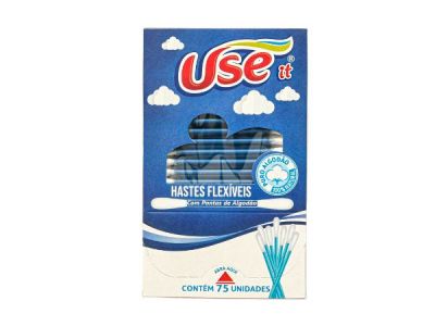 Hastes Flexíveis com Algodão – 75 unidades